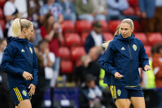 Rebecka Blomqvist and Jonna Andersson of Sweden