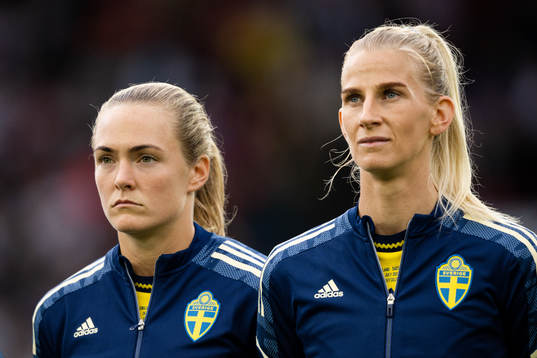 Magdalena Eriksson and Sofia Jakobsson of Sweden