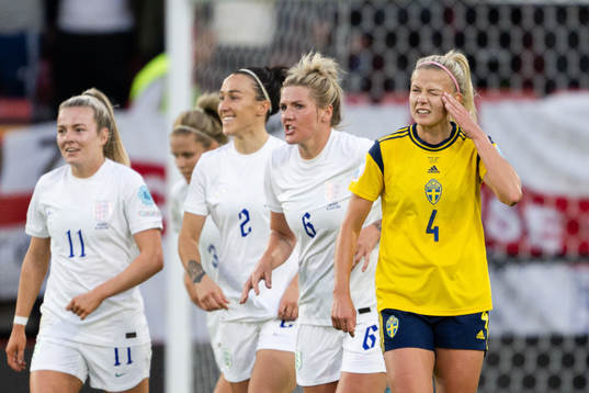 Hanna Glas of Sweden looks dejected