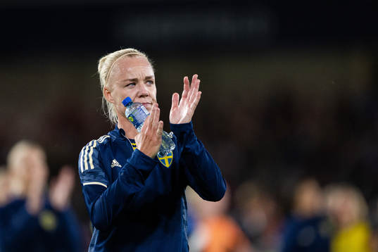 Caroline Seger of Sweden looks dejected