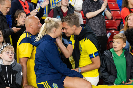 Stina Blackstenius of Sweden with her boyfriend