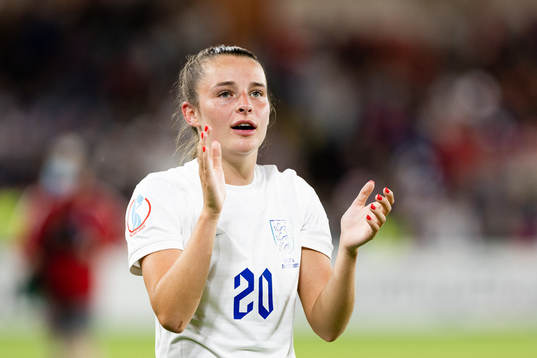 Ella Toone of England celebrates