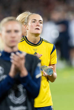 Magdalena Eriksson of Sweden looks dejected