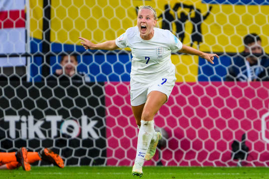 Beth Mead of England celebrates