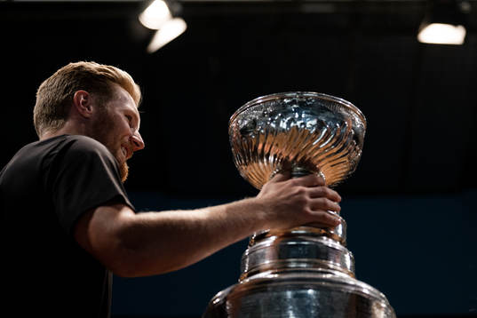 Gabriel Landeskog of Colorado Avalanche with the Stanley