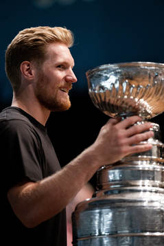 Gabriel Landeskog of Colorado Avalanche with the Stanley