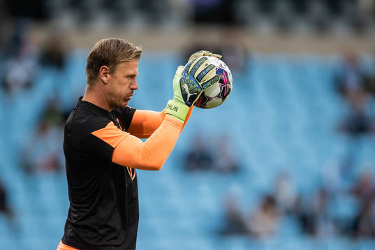 Goalkeeper Johan Dahlin of Malmö FF