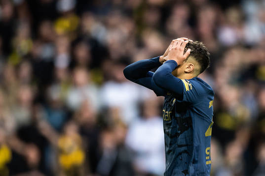Yasin Ayari of AIK looks dejected