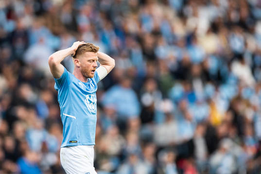 Anders Christiansen of Malmö FF looks dejected