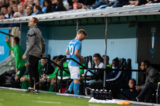 Anders Christiansen of Malmö FF leaves the pitch