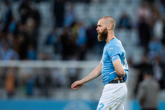 Jo Inge Berget of Malmö FF looks dejected