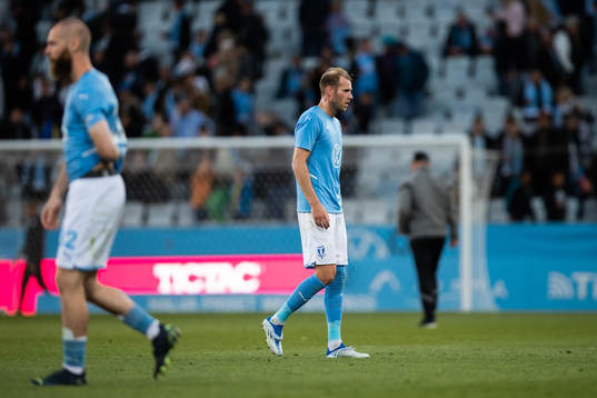 Ola Toivonen of Malmö FF looks dejected