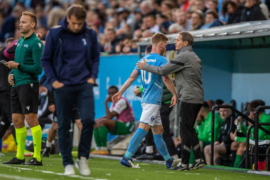 Anders Christiansen of Malmö FF leaves the pitch