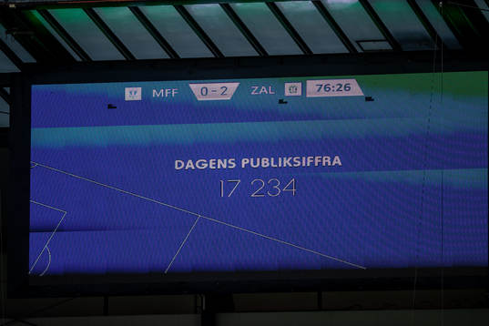 Screen showing the number of audience