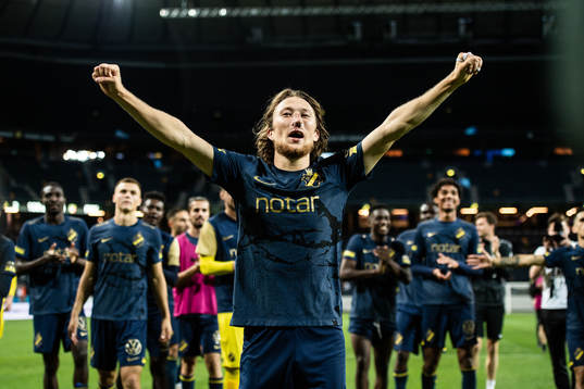 Axel Björnström of AIK celebrates