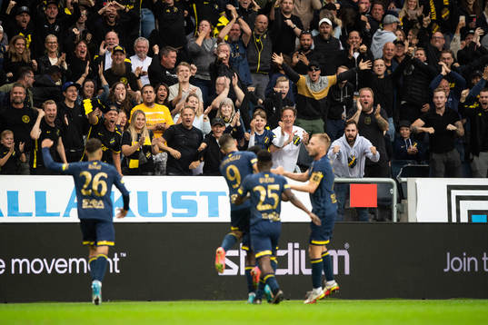 Supporters of AIK celebrate