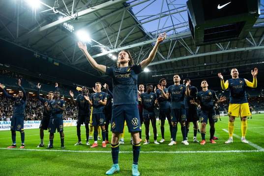 Axel Björnström of AIK celebrates