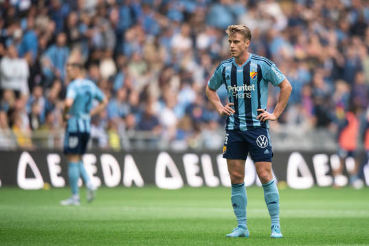 Rasmus Schüller of Djurgården looks dejected