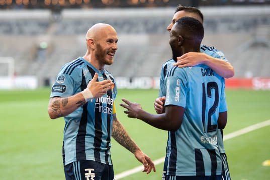 Magnus Eriksson, Emmanuel Banda and Haris Radetinac