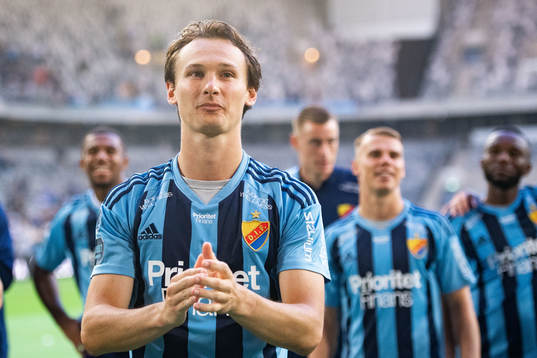 Hjalmar Ekdal of Djurgården celebrate