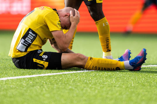 Sebastian Holmén of Elfsborg in pain