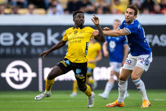 Michael Baidoo of Rijeka and Benjamin Hansen of Molde
