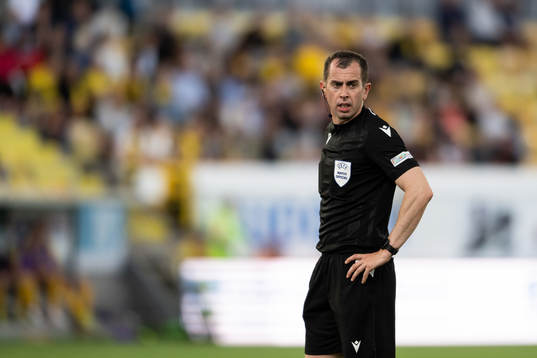 Referee Peter Bankes
