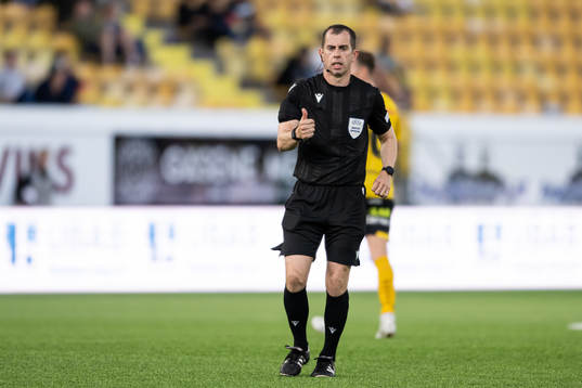 Referee Peter Bankes