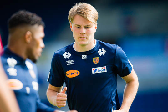 Ulrik Syversen of Aalesund warms up
