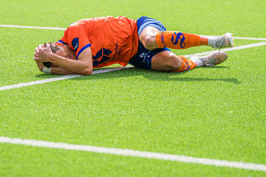 Petar Golubovic of Aalesund in pain