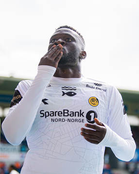 Victor Okoh Boniface of Bodø/Glimt celebrates