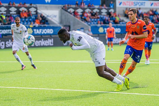Victor Okoh Boniface of Bodø/Glimt scores the 1-2 goal