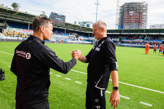 Kjetil Knutsen, head coach of Bodø/Glimt, and Lars Arne