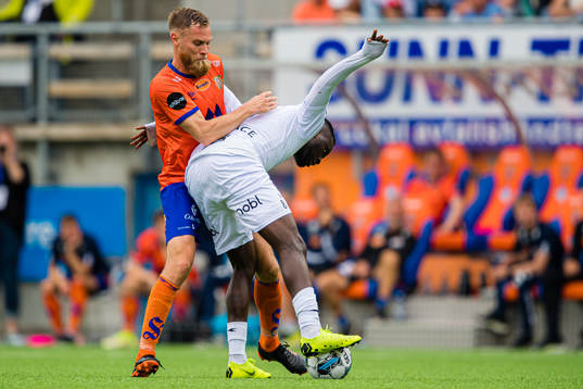 David Thomas Fällman of Aalesund and Victor Okoh Boniface