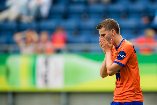 Torbjørn Kallevåg of Aalesund reacts