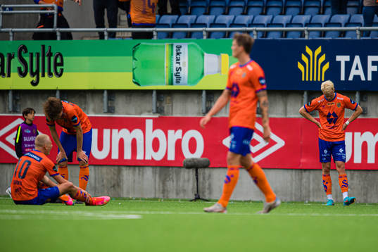 Jeppe Arctander Moe of Aalesund looks dejected