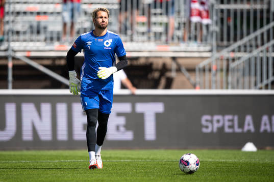 Degerfors målvakt Alfie Malik Whiteman