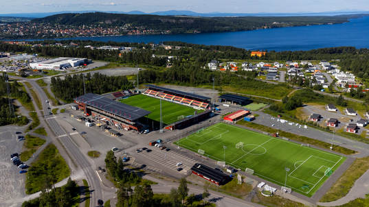 Jämtkraft Arena inör fotbollsmatchen i Superettan mellan
