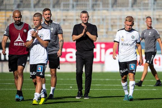 Samuel Dahl, tränare Axel Kjäll och David Seger Örebros
