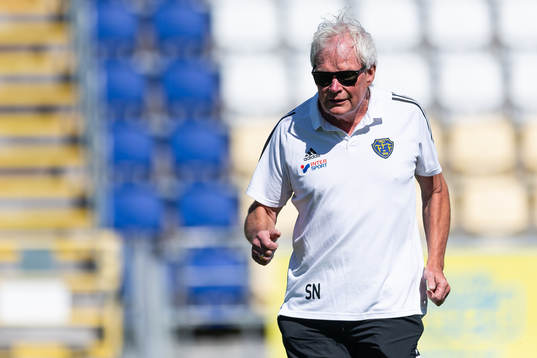 Falkenbergs läkare Sverker Nilsson före fotbollsmatchen i