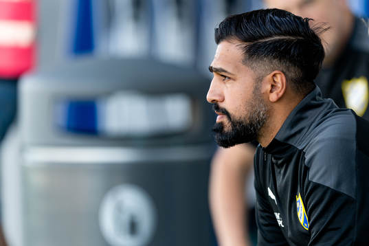 IFK Malmös tränare Firat Sahan före fotbollsmatchen i
