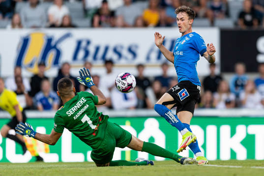 Halmstads Alexander Johansson gör 1-0