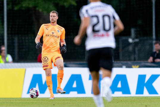 Halmstads målvakt Malkolm Nilsson Säfqvist