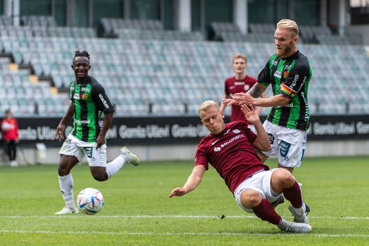 Qvidings Pontus Olsson och GAISs Niklas Andersen