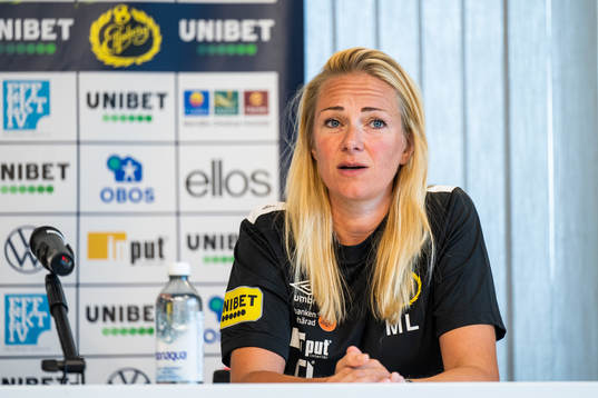 Elfsborgs läkare Matilda Lundblad på presskonferensen