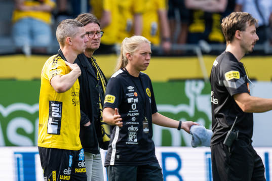 Elfsborgs Andre Ibsen Rømer och sportchef Stefan Andreasson