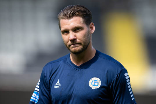 Utsiktens Karl Bohm innan fotbollsmatchen i Superettan