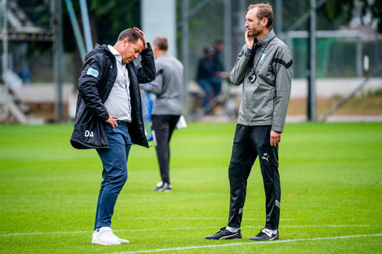 Sportchef och tränare Andreas Georgson och head of sports,