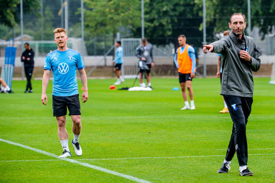Anders Christiansen och sportchef och tränare Andreas