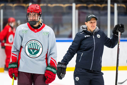 Karin Svedberg och tränare Erika Holst